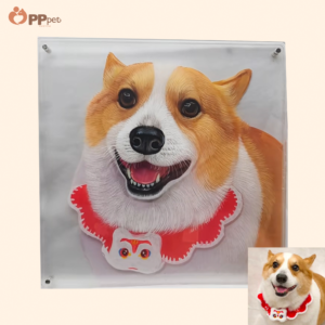 six layer magnetic acrylic custom pet portrait