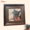 custom hand painted pet oil portrait