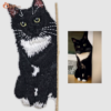 custom embroidered pet portrait keychain