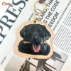 custom hand carved leather pet portrait tag