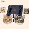custom embroidered pet portrait keychain