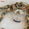 custom pet line art silver necklace