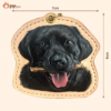custom hand carved leather pet portrait tag