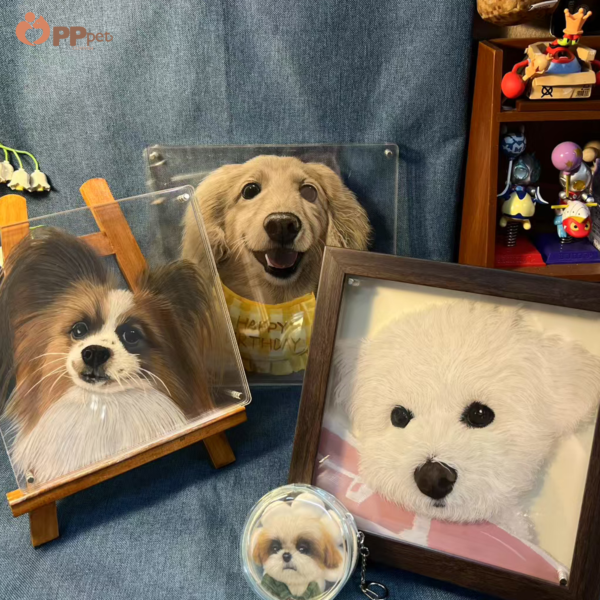 six layer magnetic acrylic custom pet portrait