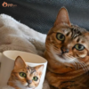 custom 3d pet figure ceramic mug