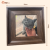 custom hand painted pet oil portrait