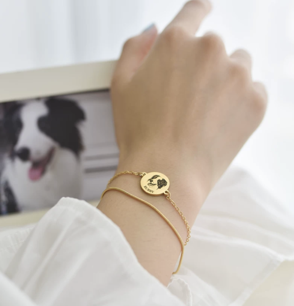 custom pet portrait bracelet