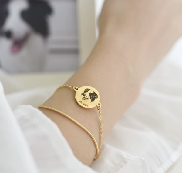custom pet portrait bracelet