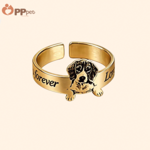 custom raised pet portrait adjustable ring