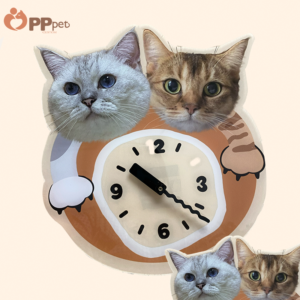 custom multi pet portrait clock