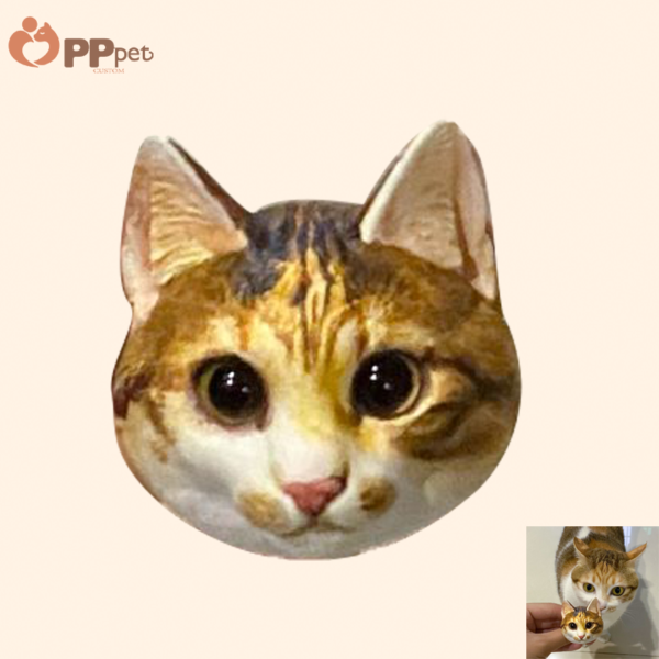 custom hand painted 3d pet head fridge magnet