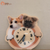 custom multi pet portrait clock