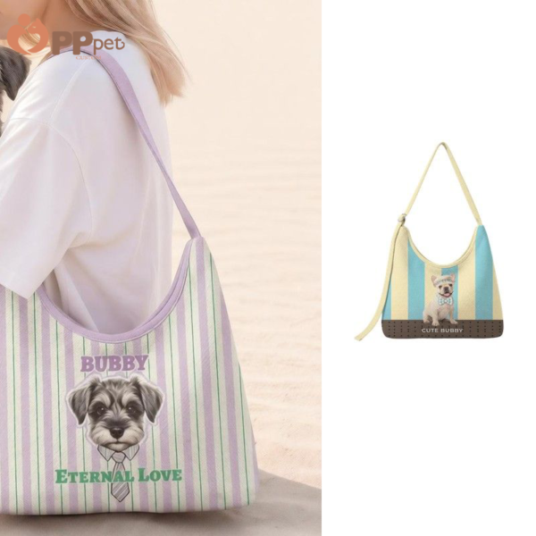 custom pet portrait tote bag