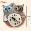 custom multi pet portrait clock