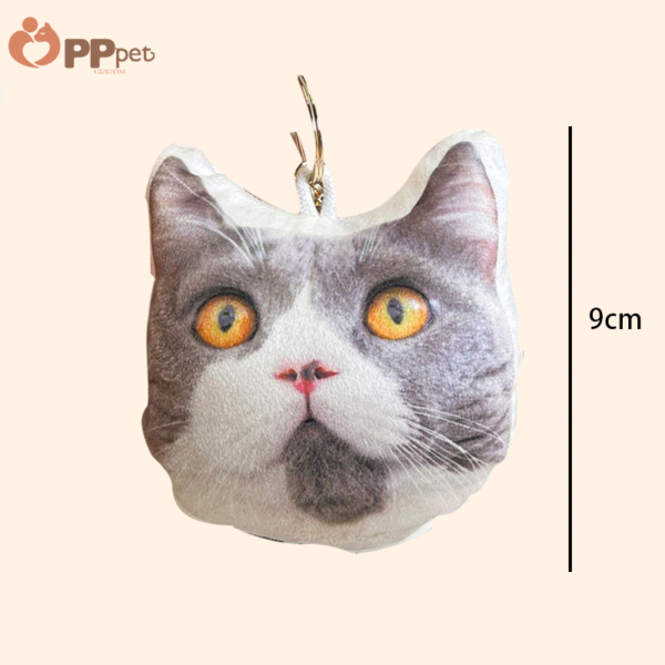 custom pet plush bell keychain