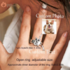 custom raised pet portrait adjustable ring
