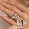 custom raised pet portrait adjustable ring