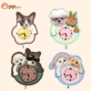 custom multi pet portrait clock