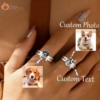 custom raised pet portrait adjustable ring