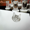 custom black & white pet portrait stamp