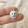 custom sterling silver pet portrait pendant